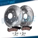 Front  Drilled Rotors Ceramic Brake Pads for 2004 2006 2007 Cadillac CTS STS