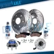355mm Front Drilled Rotors Brake Pads Wheel Bearing Hubs for Cadillac CTS STS