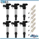 Fit For Cadillac SRX 2004-2006 STS 2005-10 3.6L Ignition Coils & Spark Plugs Kit