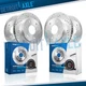 Front Rear Drilled and Slotted Brake Rotors for 2004 2006 2007 Cadillac CTS STS